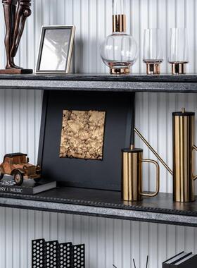 现代样板间客厅装饰柜饰品售楼处酒柜电视柜创意几何摆件设计师款