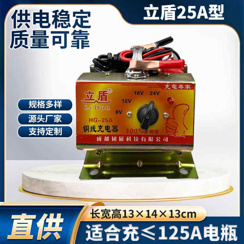 立盾调档摩托车汽车瓶电充电4296V8V2V16V21器0V铅酸电池充电机