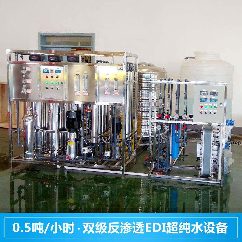1-5吨双级反渗透加EDI超纯水高纯水去离子水处理设备厂家