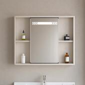 风水镜柜太空能铝单独卫生间柜浴217室妆镜柜推拉智隐藏镜化镜防