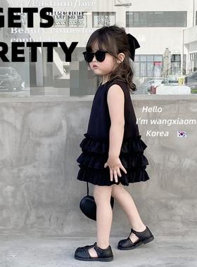 GETS PRETTY女童连衣裙夏季2025无袖吊带裙宝宝蛋糕公主裙儿童裙