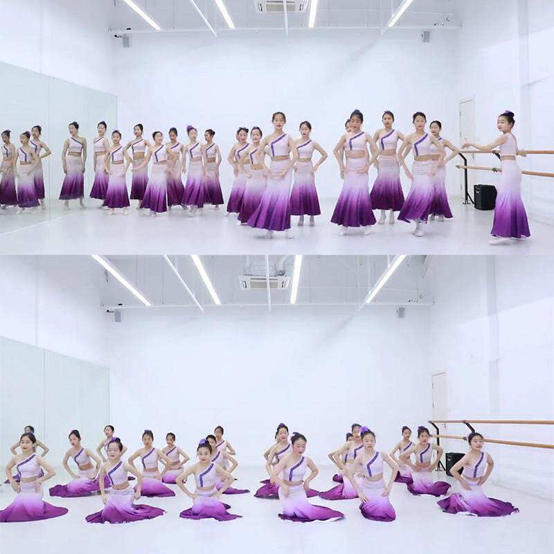 竹林深处傣乡的雨表演服装看了你一眼舞蹈演出服裙练功服道具伞舞