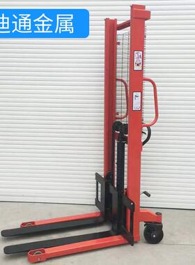 工厂1吨2TC型钢双门架手动液压堆高车升高装卸叉车