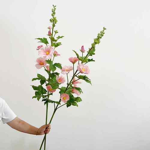 含阳真花蜀葵清新风格居家装花饰摄影XOB道具假仿商业软装