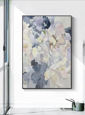 纯手法绘油画式艺术奢肌理花卉轻挂画玄幻竖SQ5299装版浪漫饰画现