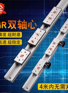 内置双轴心直线导轨SGR10 15 20 35N 滑块滑轨滚轮木工台轴承光轴