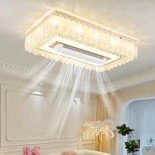 法式 奶油风风扇吸顶灯奢华高端家用客厅灯大马力餐厅吊扇灯