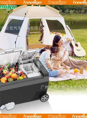 42L汽车房车冷藏制冰一体式车载冰箱12V24V通用露营野餐移动冰柜
