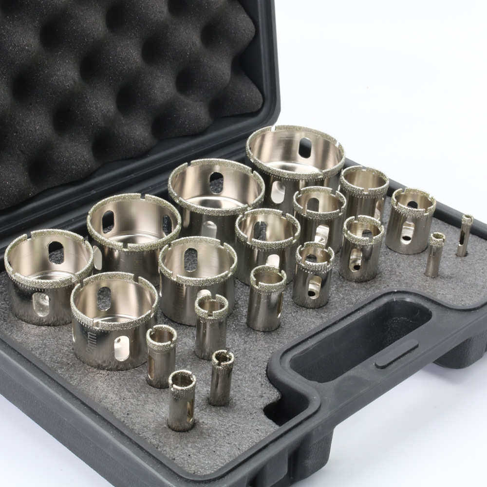 新款精品玻璃开孔器套装19PC塑盒装陶瓷瓷砖大理石孔锯取芯器,五金/工具,玻璃刀,淘宝优惠券,粉丝福利购,淘宝优惠卷