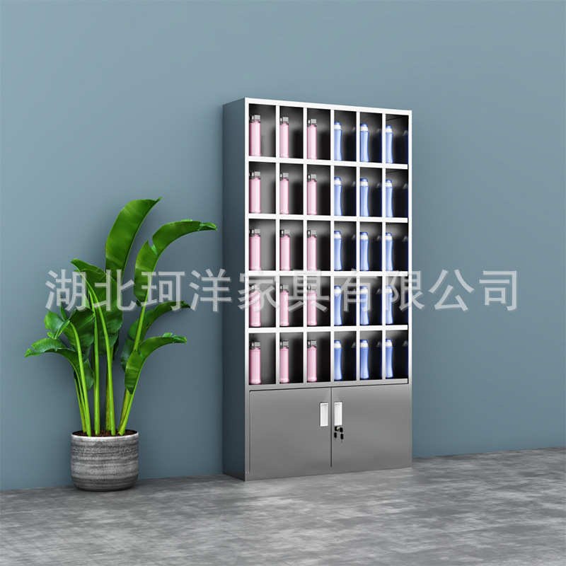 304不锈钢水杯柜置物柜厨房工厂车间员工茶水间茶杯柜收纳放置架