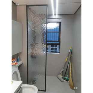 铁漱艺玻璃半墙锈隔断客厅卫生间不钢TYK湿分离铝合金干洗台屏风