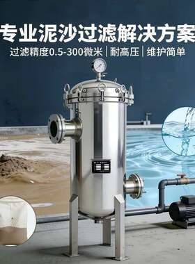 304/316L不锈钢1号袋式过滤器吊环快开过滤机水过滤设备定制厂家