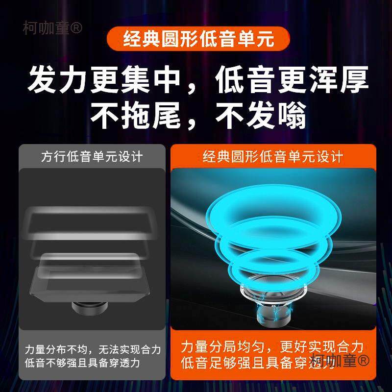 爱耶汽车音箱超重低音喇叭改装12v24v座椅有源车载低音炮音麦太保