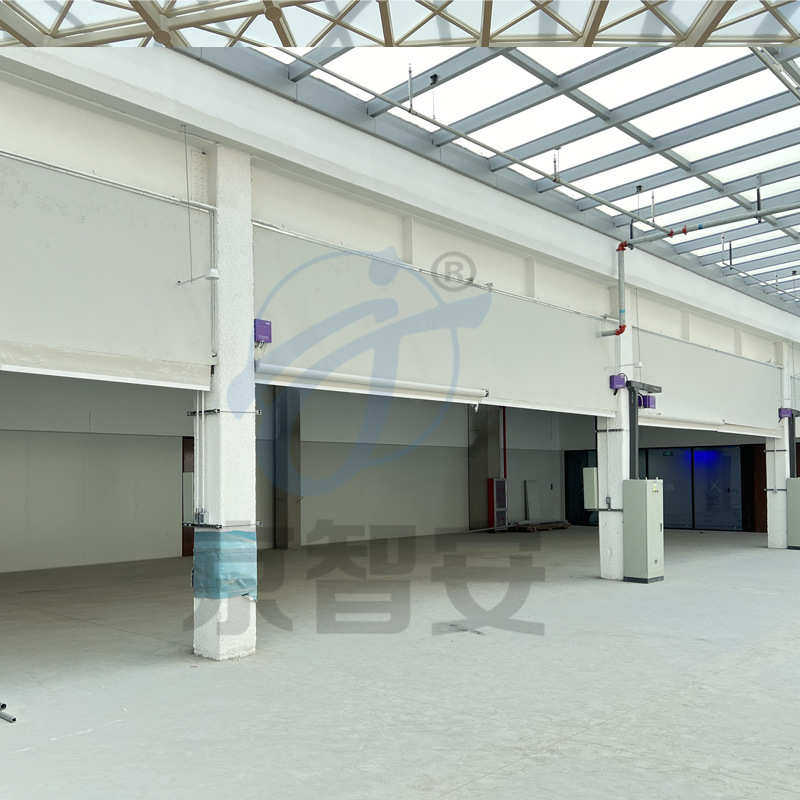 防火布挡烟垂壁电动柔性活动挡烟垂壁电动挡烟垂壁防火硅胶布挡烟