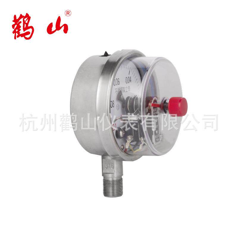 YXC100BF不锈钢电接点压力表 -0.1-0真空系列 不锈钢304 厂家直