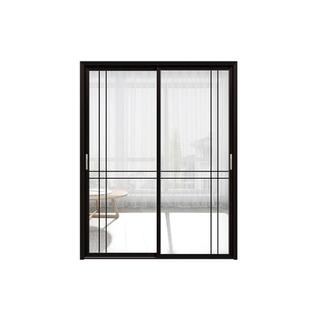 厨房推拉门极窄三联动阳台客厅吊轨钢化玻璃推拉门卧室隔断推拉门