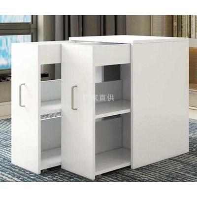 夹缝收纳柜抽拉式移动带门小书柜架桌边柜矮储物柜小户型置物柜窄