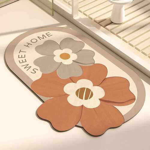 Diatomaceous earth water-absorbing mat, bathroom floor mat,