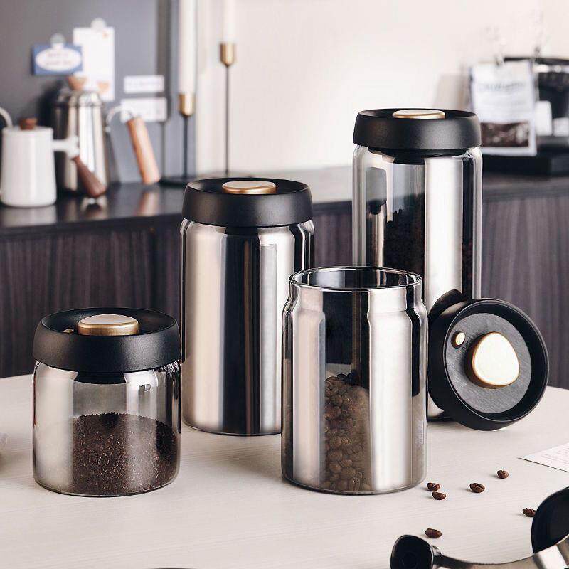 咖啡豆205粉抽真压按式密罐全封封空闭食品级储物罐防潮真空密封