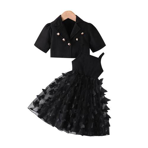 Dress For Kids 2-7 Years old Birthday Fashion Sleeveless Cut