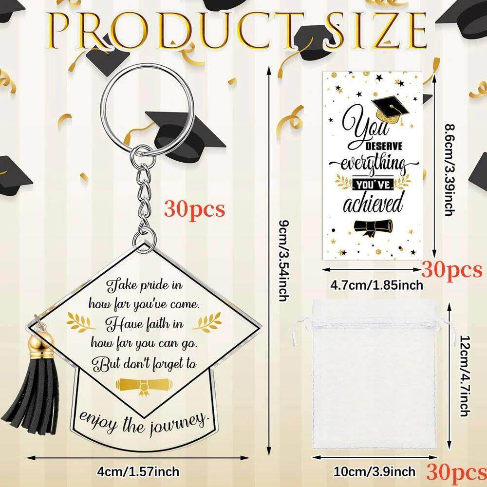 30sets Graduation Gifts Bulk 2025 Include Grad Keychain Orga