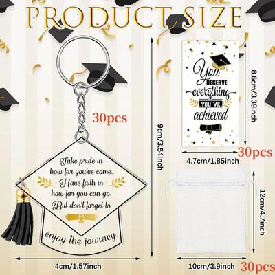 30sets Graduation Gifts Bulk 2025 Include Grad Keychain Orga