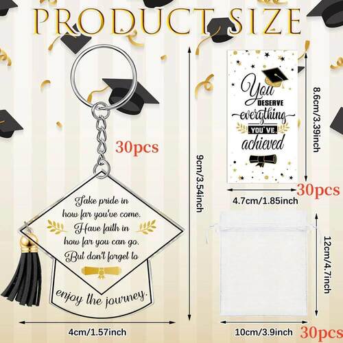 30sets Graduation Gifts Bulk 2025 Include Grad Keychain Orga