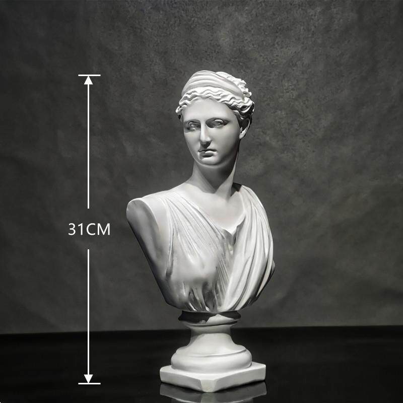 月亮女神阿尔忒弥斯彷石膏像摆件北欧装饰头像雕塑树脂雕像艺术品