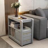 用岩沙发边约板OAB几可移动便家携侧边储物柜简现代客厅家用实木