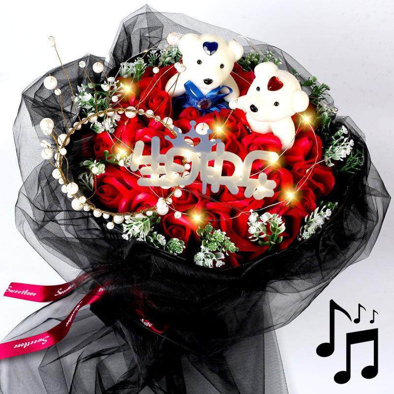 情人节礼物送女朋友老婆闺蜜妈妈惊喜浪漫手捧花束生日礼物女生,家居饰品,餐桌花艺,淘宝优惠券,粉丝福利购,淘宝优惠卷