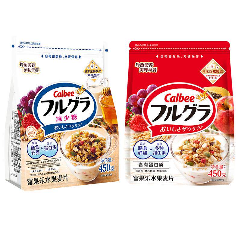 Calbee卡乐比水果麦片富果乐燕麦片坚果干吃酸奶营养早餐即食冲饮