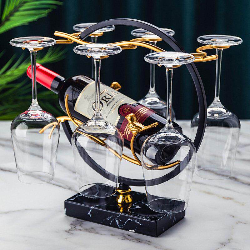 红酒架摆件家用创意轻奢精致倒挂高脚杯挂架酒架置物架红酒杯架子
