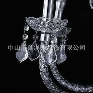 新842款具20头欧式亚克力吊电镀灯金灯属银色吊顶厂家直供婚庆道