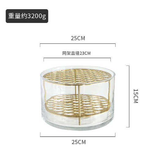 值花黄铜视颜样板间远轻玻璃酒店花瓶花瓶器摆件创意奢神仙感高级