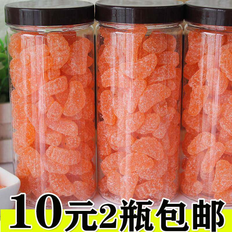 桔子瓣软糖2份包邮 儿时记忆80后糖果 夜市糖果 摆摊散装果汁软糖