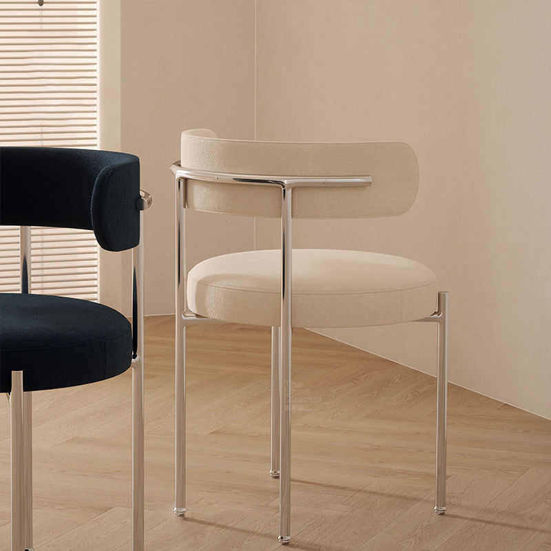 意式极简不锈钢餐椅家用轻奢靠背餐桌椅高级感中古风网红化妆凳子,住宅家具,餐椅,淘宝优惠券,粉丝福利购,淘宝优惠卷