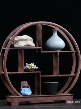 小博古架实多宝架底座展博古架示紫砂壶壶茶架多子中式宝阁木鸡翅