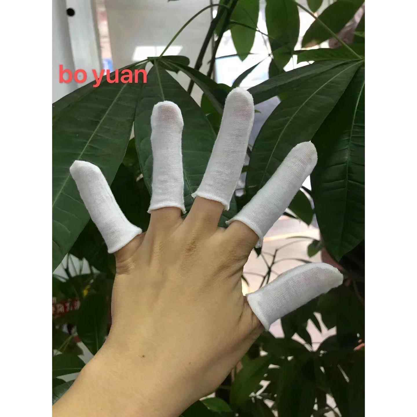 厂家销售好品质厚纯棉布指套 全棉汗布手指套 电子厂防护手指套