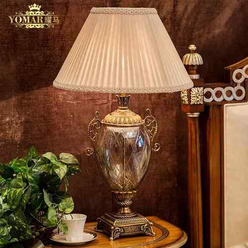 高档欧式台灯客厅档奢华水晶玻璃别墅新高古典大复古式美卧室床号