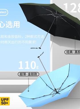 128g加大碳纤维超轻铅笔伞防晒防晒紫外线遮阳太阳伞轻量羽毛伞