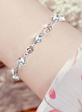 正品2025新款银紫水晶手炼女宝石小手轻奢众精致生纯日礼镯物送女