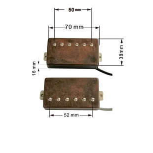 老郝手工复刻Gibison57双双做旧经典色双线圈电吉他拾音器乐器