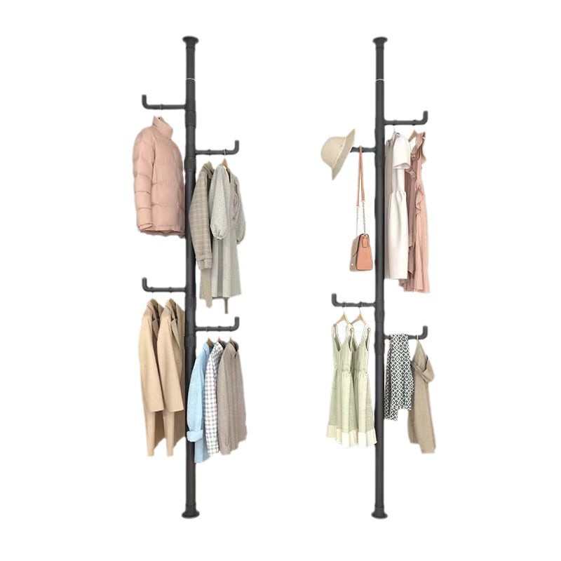 顶天立地儿童晾衣架卧室落地式免打孔可伸缩挂衣架阳台晾衣