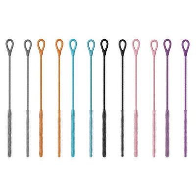2Pcs Silicone Straw Cleaner Brush Reusable Straw Brush Soft