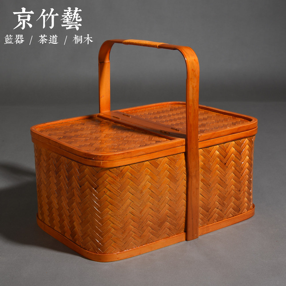 篮商场保洁篮子篮长方手提竹编酒店家竹pa工具小清洁工作收纳