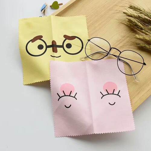 Cartoon-style microfiber cleaning cloth for computer, phone,