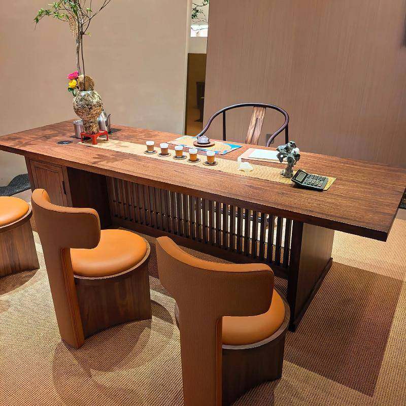 2025新款高端黑胡桃木茶桌客厅接待桌新中式实木家用泡茶台茶室,住宅家具,家用茶台/茶桌,淘宝优惠券,粉丝福利购,淘宝优惠卷