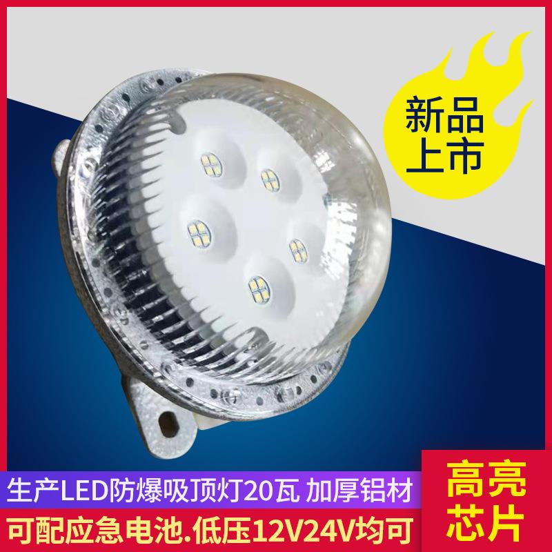 LED防爆吸顶灯20瓦加厚铝材可配应急电池低压12v24v