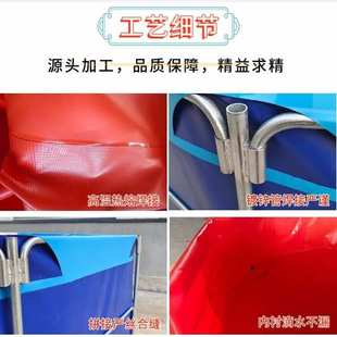 帆布鱼池 大型养殖池塑料支架鱼池 批发圆形加厚带支架折叠养鱼池