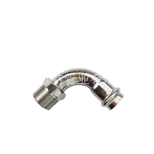 双卡压式外丝弯头供应薄壁不锈钢水管304外螺纹弯头